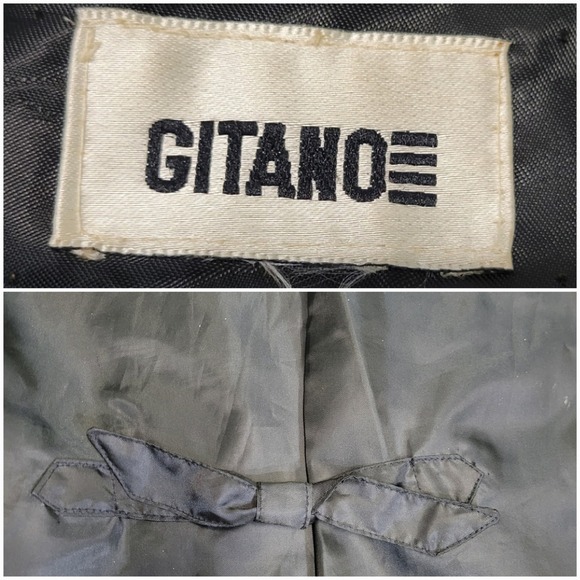 Vintage 70s Gitano Suede Fringe Vest Black Western Concho Boho Medium - Picture 6 of 6